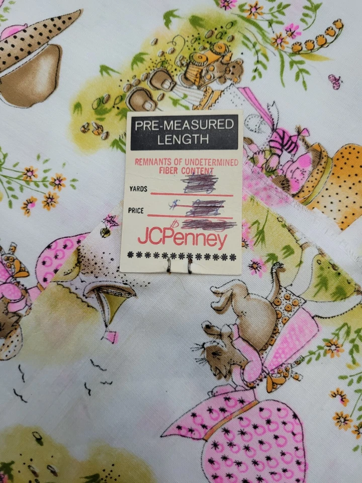 Holly Hobbie and Friends Cotton Fabric Vintage New With Tag  1 yd 24 inch - Image 2 of 4