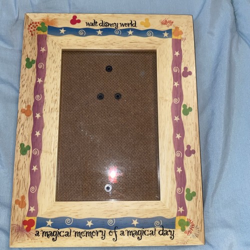 Walt Disney World Wooden Photo Frame Holds 4 x 6 Picture Magical Memory ...
