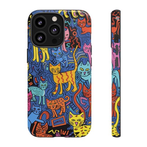 Cat Abstract Art Illustration Phone Case for iPhone, Samsung Galaxy, Pixel - 第 62/175 張圖片