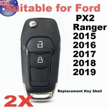 2x REMOTE CAR KEY SHELL Case FOB Suitable for Ford PX2 Ranger 2015 - 2018 2B