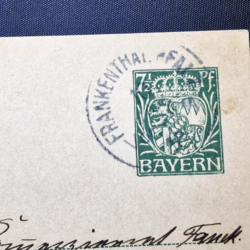 Germany 1900's - Bayern Postal Card - Used - Full Letter - 7.5 Phenning Stamp - Picture 2 of 4