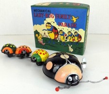 Ladybug Family Parade TPS T.P.S. Japan Lady-bug tin wind-up toy 1959