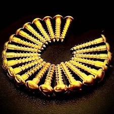 No. 10 (5mm) Brass Round Slotted Woodscrews