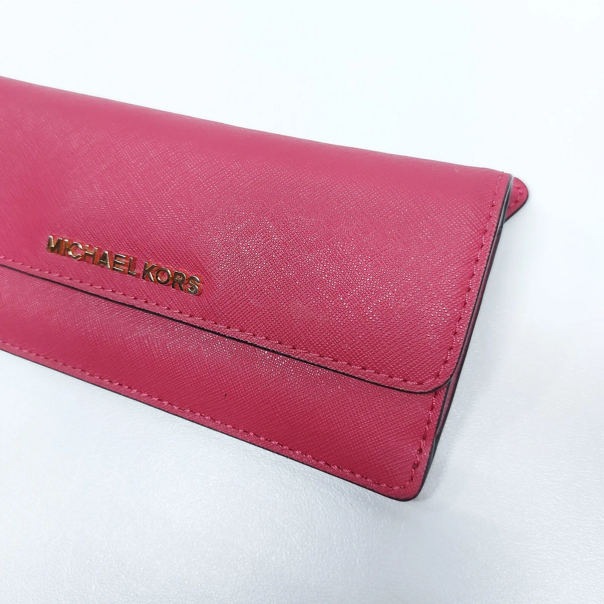 MICHAEL KORS RED WALLET JET SET TRAVEL LONG LARGE eBay