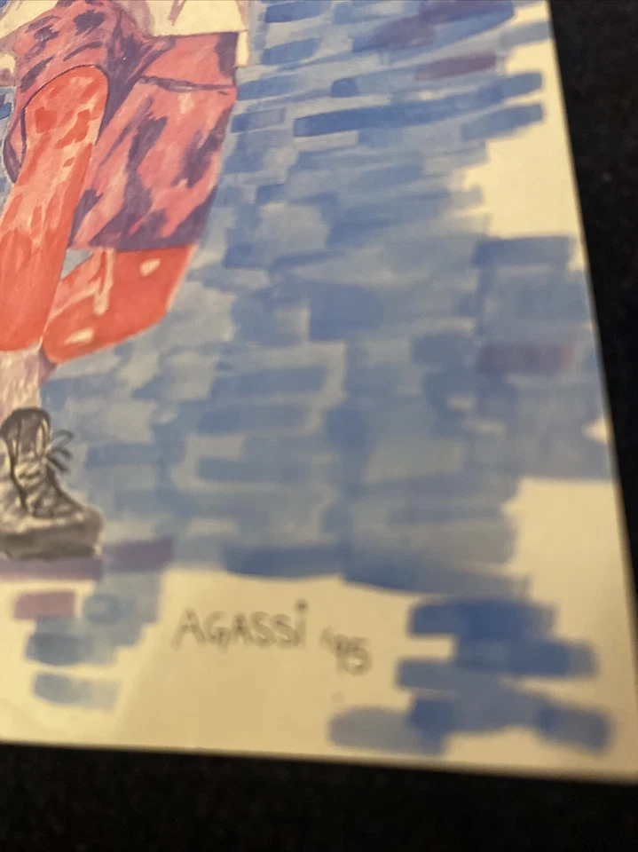 8 GRANDSLAMS/ORO OLÍMPICO WTA ANDRE AGASSI, extremadamente rara PROMO 1995 LITOGRAFÍA Foto 3 de 4