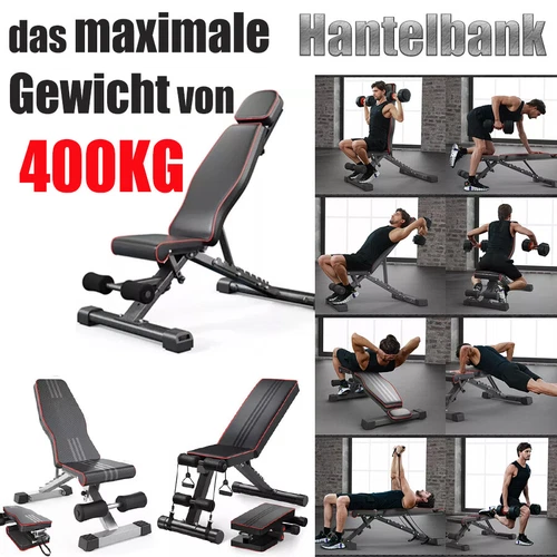 Multifunktion Hantelbank mit Beinfixierung Schrägbank Trainingsbank klappbar