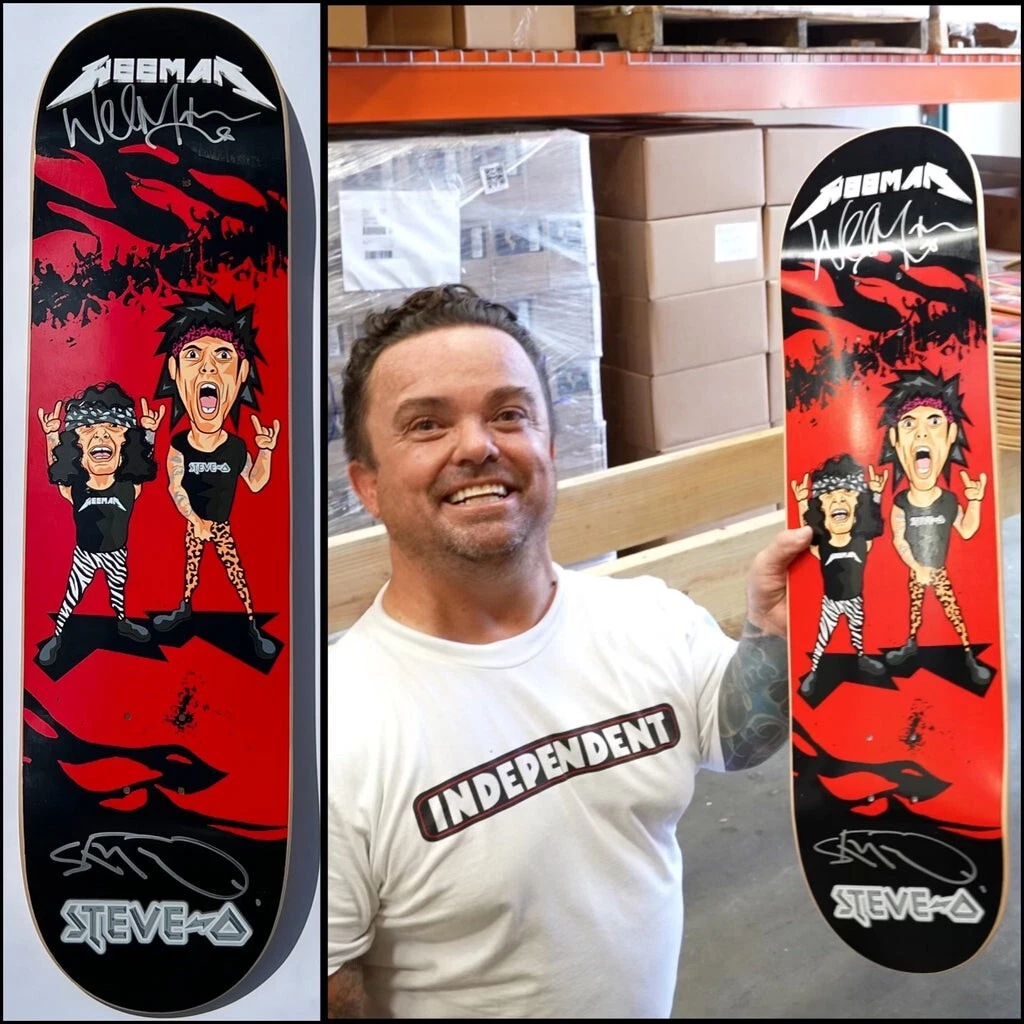 Autographed WEEMAN & Steve-O Skateboard Deck Jackass