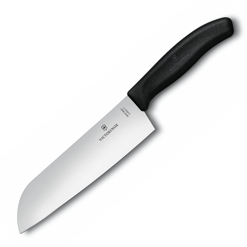 Victorinox Santoku Knife 17cm Wide Blade 6.8503.17B Black eBay