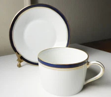 Chas Field Haviland AMBASSADE BLUE  Cup & Saucer(s)