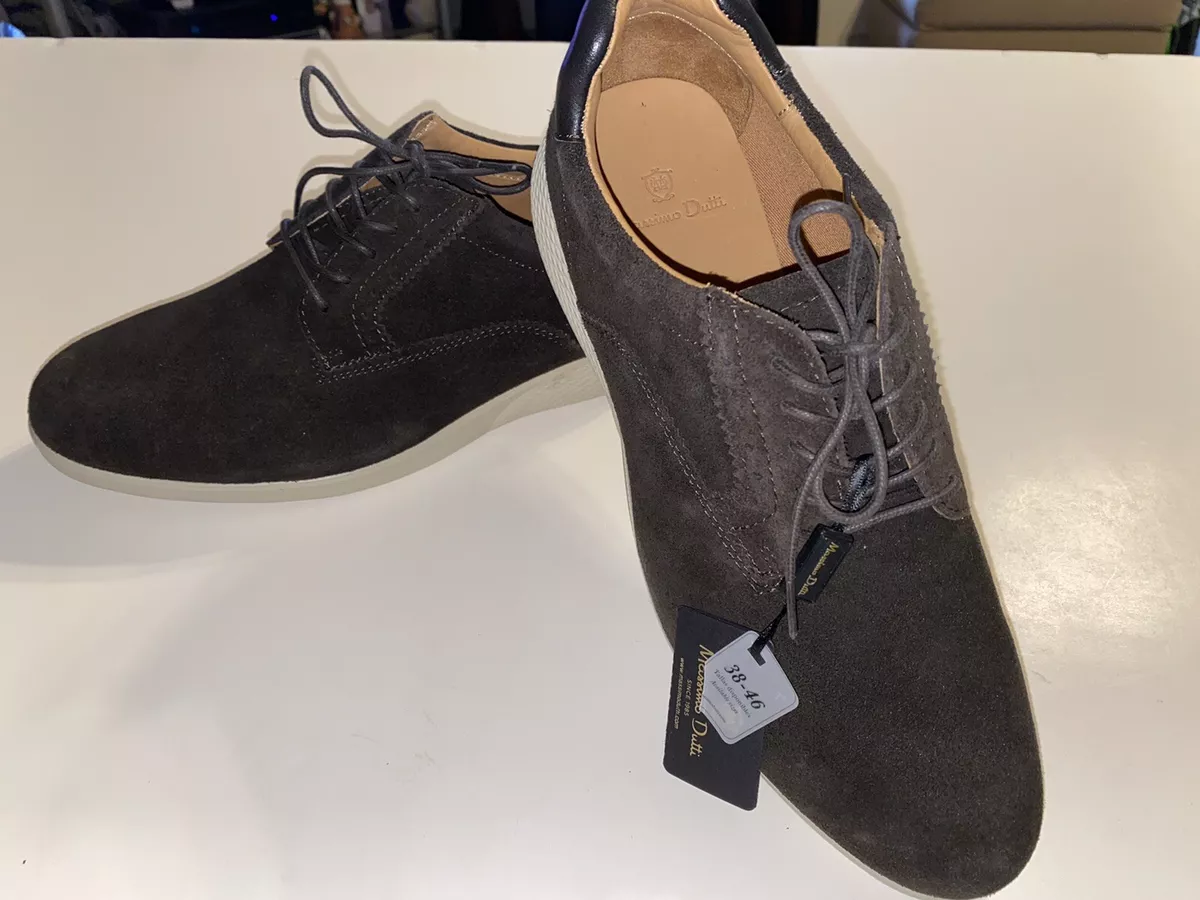 Massimo Dutti Mens Split Suede Shoes Sz 10 Eu 43 CN 275 97 Brown