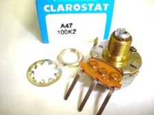 Clarostat A47-100K-Z 100K OHM Pot Potentiometer NIB