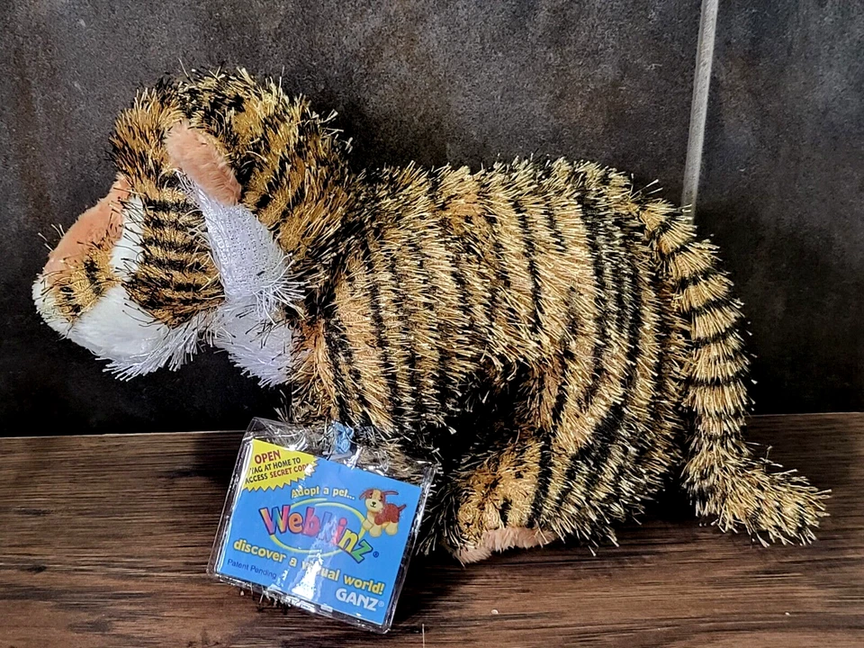 HM032 ~ Ganz Webkinz ~ Tiger ~  Stuffed Animal Plush NWT with code - Image 2 of 4