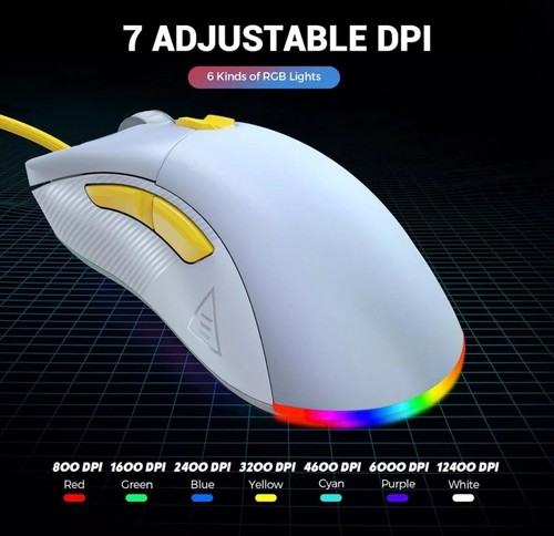 EKSA Gaming Mouse, Lightweight PC Gaming Mice, USB Wired Mouse 12400 DPI ,Mouse - Picture 7 of 11