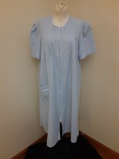 Miss Elaine House Dress Sleepwear Blue Size Med.