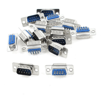 10PCS D-SUB 9 Pin DB9 Male Solder Type Socket Connector NEW
