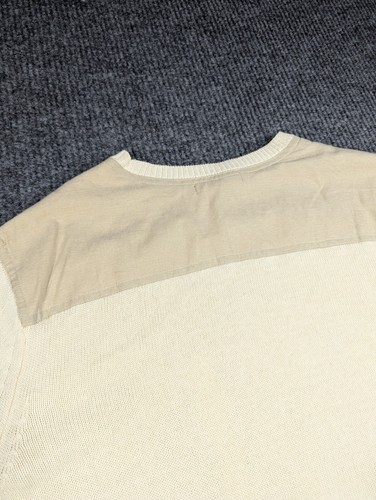 Banana Republic Sweater Mens XL Beige Linen Crewneck Pullover Old Money NEW - Picture 6 of 11