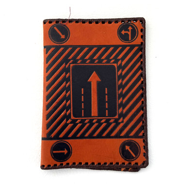 Vintage Soviet Car Document Holder Leather Cover 1990 UdSSR Tallinn Linda Fac...