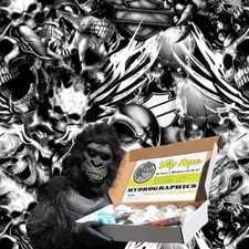 HYDROGRAPHIC FILM KIT GHOST RIDER SKULLS DIP APE WATER TRANSFER HYDRO DIPPING