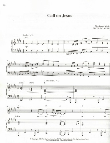 The Nicole C Mullen Songbook Piano Guitar Vocals Chords Sheet Music Book - Picture 3 of 4