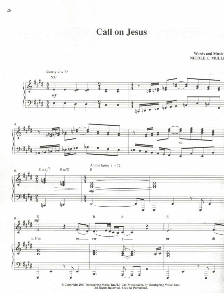 The Nicole C Mullen Songbook Piano Guitar Vocals Chords Sheet Music Book - Image 3 of 4