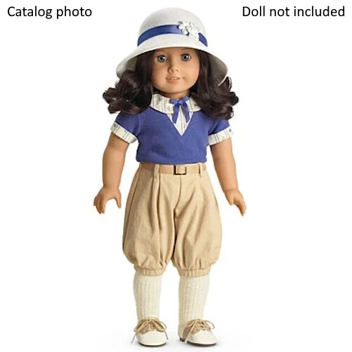 SAOLA American Girl RUTHIE'S PLAY OUTFIT senza scatola COMPLETO con CALZINI CAPPELLO! SOLO ESPOSTO