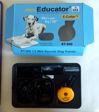 E-Collar Mini Educator ET-300 Remote Dog Trainer Great Condition Complete Box