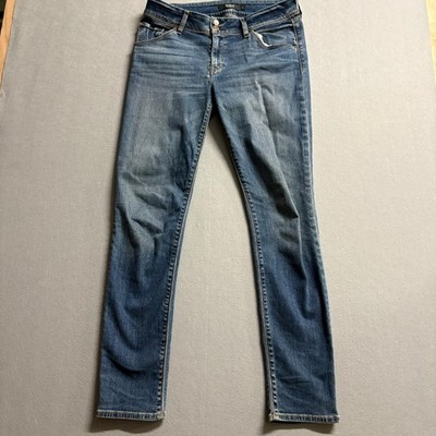Hudson Collin Skinny Jeans Womens 31 Blue Denim Flap Pocket Low Rise Stretch