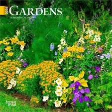 BrownTrout,  Gardens 2026 Mini Wall Calendar, 7'' X 7'', 16-Month Calendar with