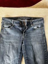 American Eagle Super Stretch Skinny Jeans Blue Denim Women  s Size 10 Long