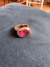 Gefärbter Bergkristall Ring Gr 18 20 ct Silber Massiv, vergoldet Thomas @Sohn