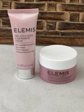 Elemis Pro-Collagen Rose Marine Cream .5oz & Cleansing balm .7oz Travel set NEW