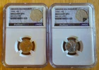 Lot of 2 1944 10C Brilliant Uncirculated Original Bag Fragment NGC Certified