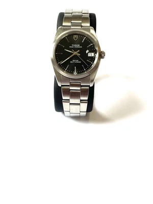 Tudor prince oysterdate 74000 Black Dial Automatic Stainless Steel Men’s Watch