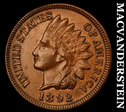 1892 Indian Head Cent- Choice Gem Brilliant Uncirculated++ Luster #J1164