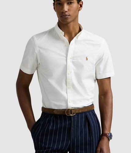 Polo Ralph Lauren Mens White Solid Classic Fit Oxford Shirt Size L Button Down - Picture 13 of 20