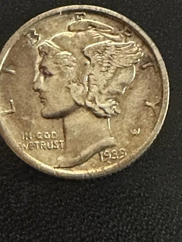 1939 D Mercury Dime AU