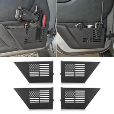 MAIKER 4PCS Metal Front Rear Door Storage Box Compatible with 2007-2018 Jeep ...
