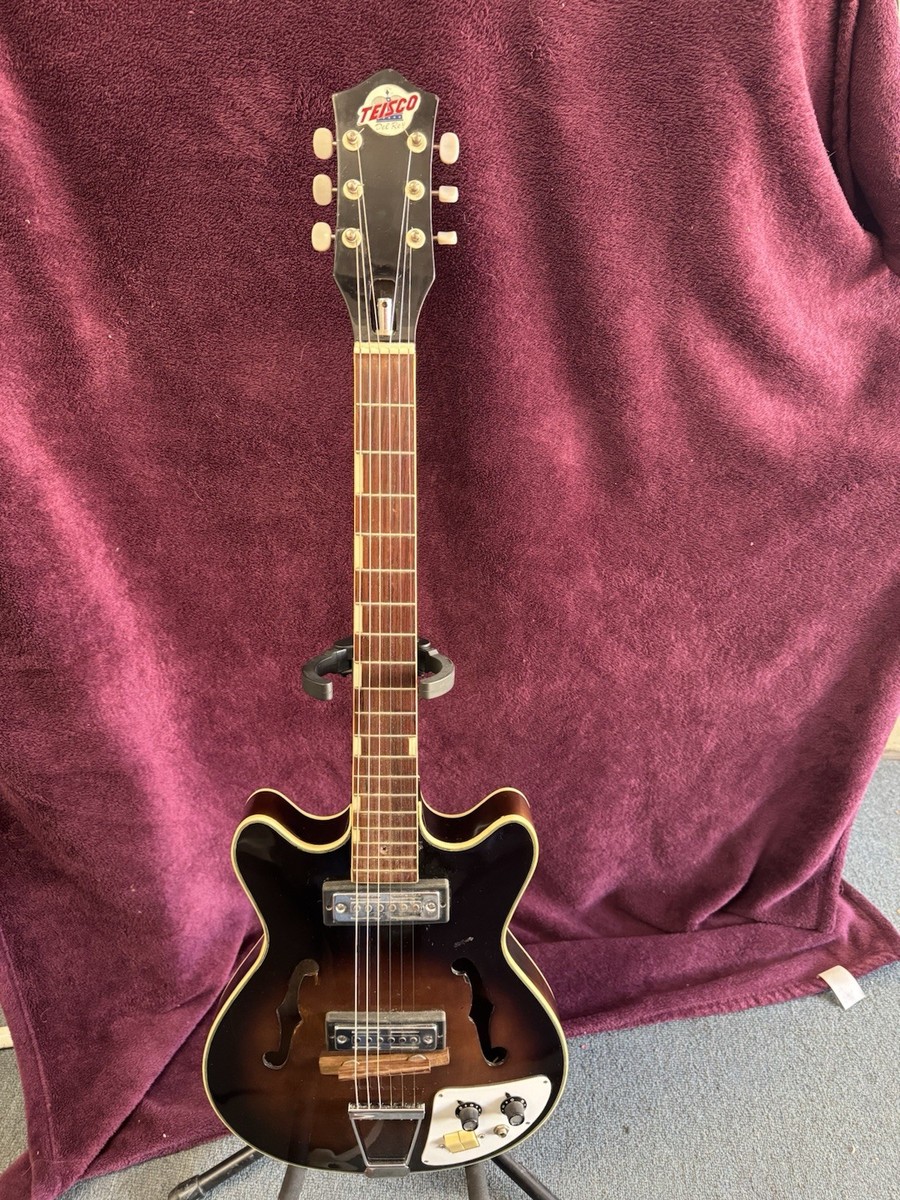 Electric Guitar TEISCO Del Rey EP-7 Model Semi Hollow Tobacco