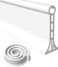 3.15" High- Shower Threshold Water Dam,67 Inch New Dam - 67", White 