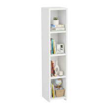 Badregal Schmal Weiß Matt 102x20x24cm Standregal Nischenregal Badschrank Regal