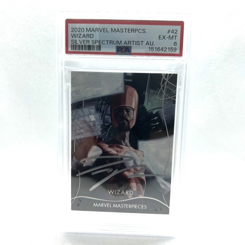 2020 Marvel Masterpieces Level 2 SILVER SPECTRUM ARTIST AUTO /10 Wizard - PSA 6