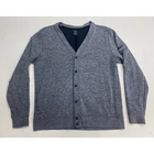 Men Nike Dri-Fit Player Golf Cardigan button performance heather grey sweater M
