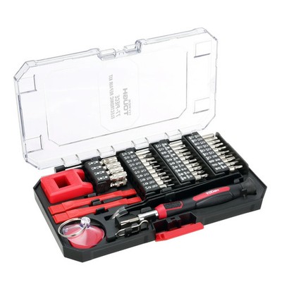 Hyper Tough 77 Pc Precision Tool Kit Magnetic Screwdriver Bits Case