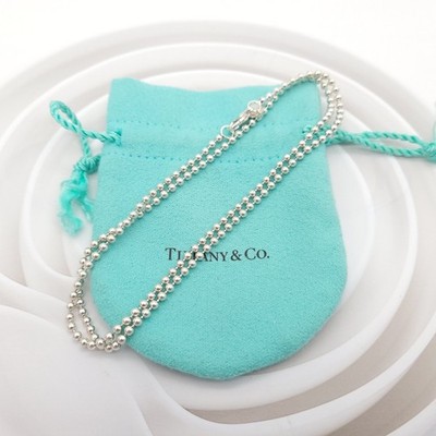 Tiffany & Co. シルバー925 ボールチェーン Tiffany & Co. Ball Bead Beaded Toilet Necklace 18