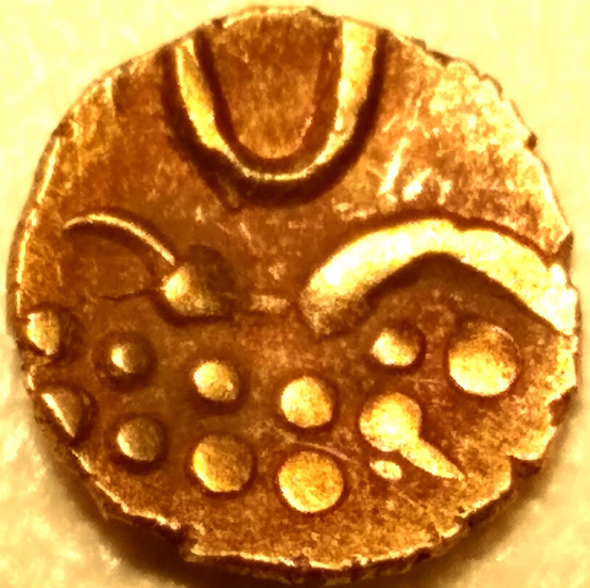 1663-1724 Dutch India Fanam Gold Coin. Genuine ingot/round/bar