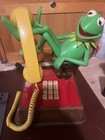 Vintage Muppet Kermit the Frog Landline Phone ATC Jim Henson Telephone Dial — photo 1