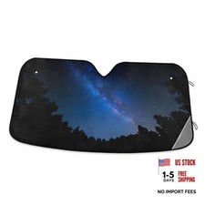 Gredecor Windshield Sun Shade Starry Night Forest Tree Car 55 27.6inch Multi12