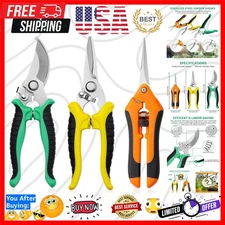 Ultimate 3-Piece Pruning Shears Set - Stainless Steel for Precise Garden Cutting