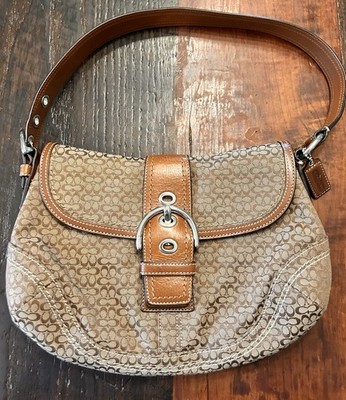 Coach Brown Signature Y2K SoHo Buckle Hand Shoulder Bag F12309