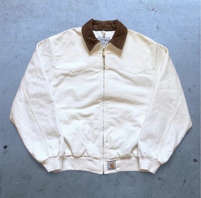 RARE Vintage Carhartt Work in Progress OG Santa Fe Salt White Aged Canvas Jacket